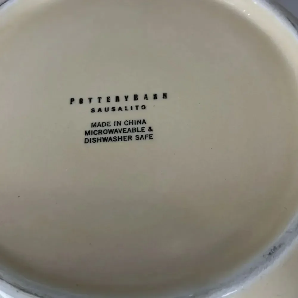 Potterybarn Sausalito Serving Bowl 10 In Round 4 In Tall Cream Country Cooking